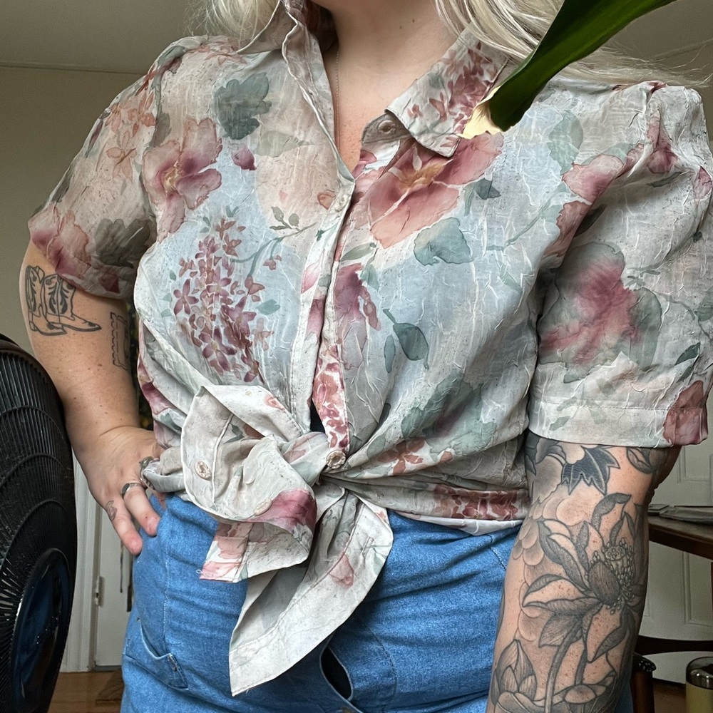 90s Alfred Dunner floral button up